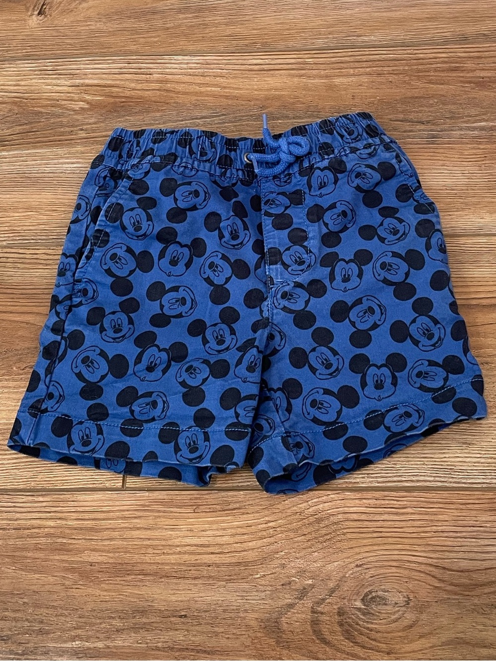 Gap Disney Blue Mickey Mouse Drawstring Shorts. Boys Size 2T.